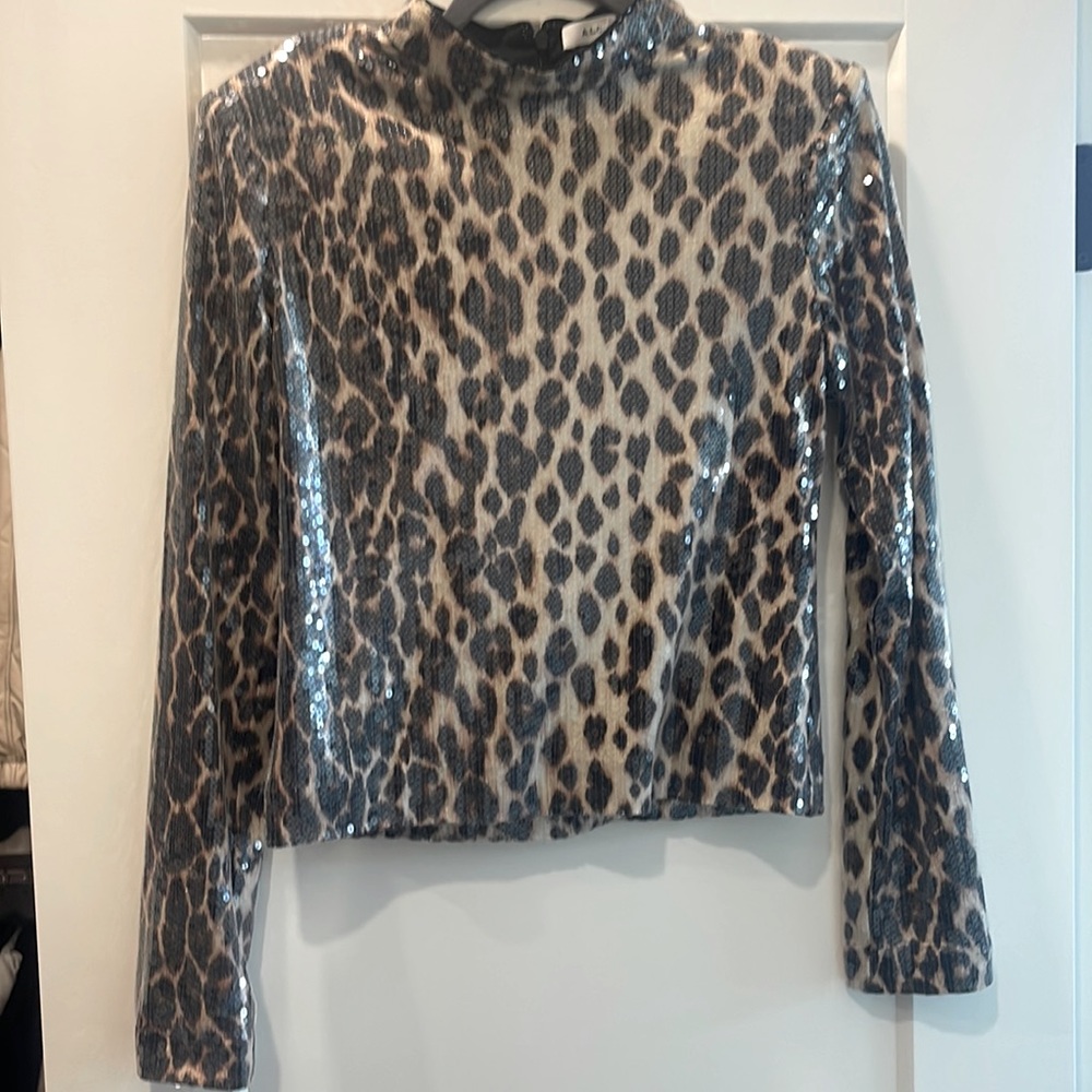 ALC sequined leopard top